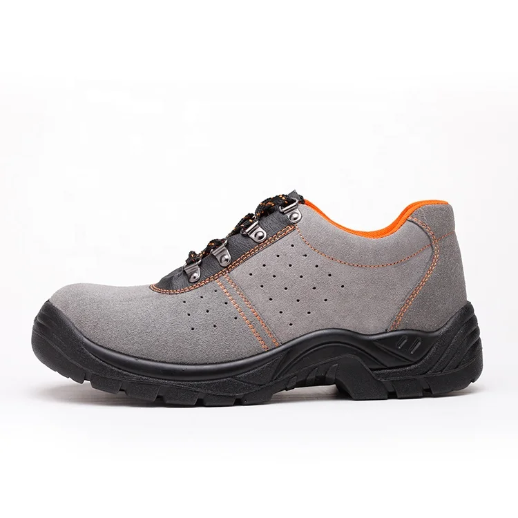 Custom  Anti-impact Suede Cow Leather Construction Safety Shoes