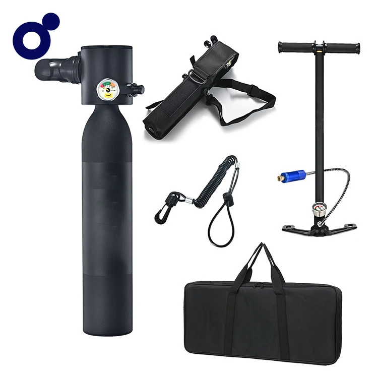 
3000PSI/200bar/20Mpa reinflatable mini diving oxygen cylinder tank with hand pump suit 