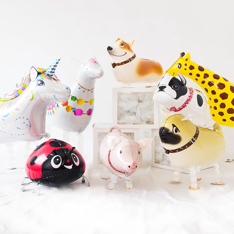 Pet Balloons Magical alpaca Pet Walking Animal Foil Balloon Party Supplies Baby Showers Birthday Decorations