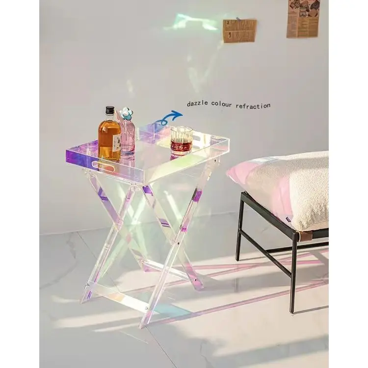 Home Decor Portable Acrylic Folding Chair Coffee Table Coffee Table