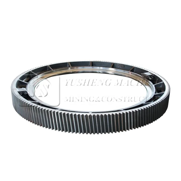 Cement Factory Large Rack Wheel Casting Steel Iron Girth Ring Spur Gears For Rotary Kiln