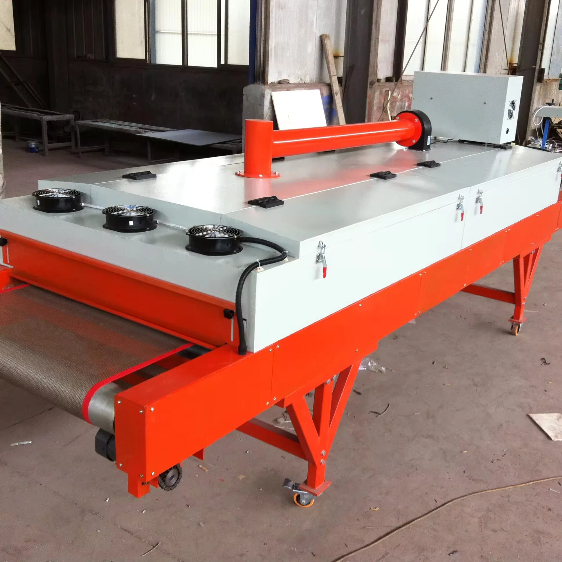 Hot air IR heating lamps conveyor dryer screen printing Infrared tunnel dryer for t-shirts