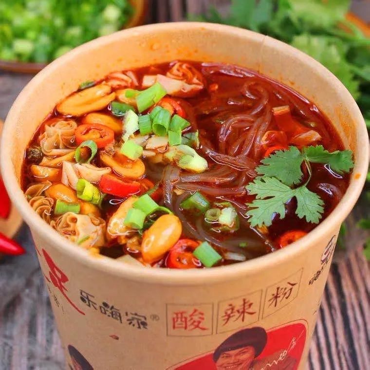 Hot and Sour Powder Instant Rice Noodles Snacks Silky-smooth Chewy Rice Noodles with Piping Hot Aromatic Soup Mix