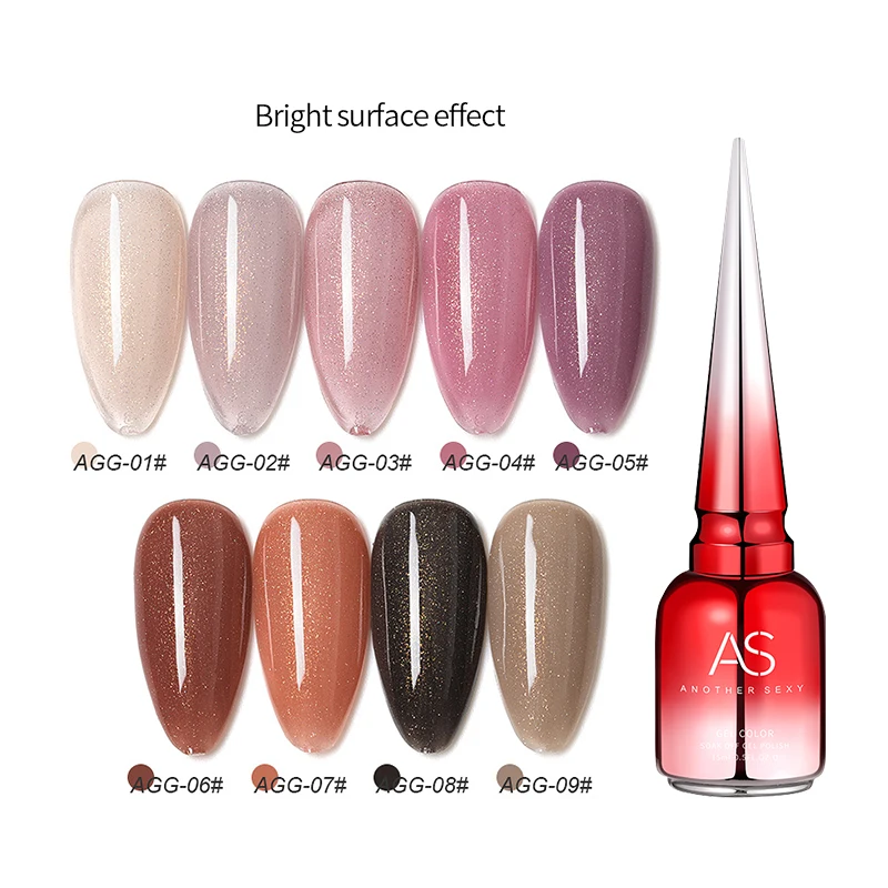 3 AS Jelly Colors Gel Custom Logo Private Label Nude Pink Nail Art Polish Gel for Salons