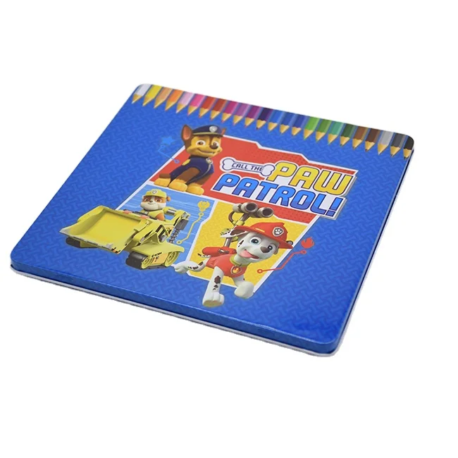 High Quality  Professional Rainbow Color wood Pencils In Iron Box