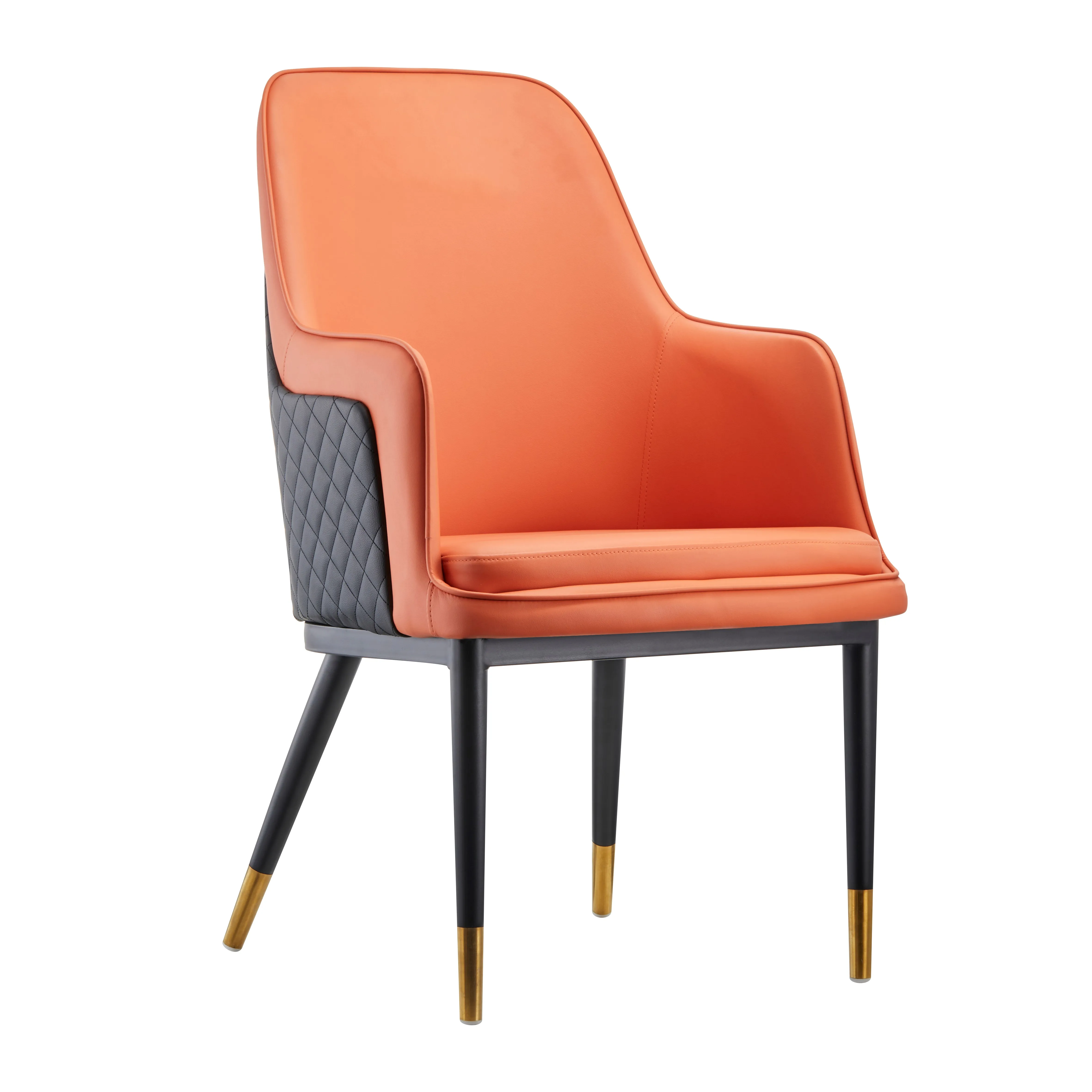 cheap hotel modern style upholstered leather dining chair for restaurant