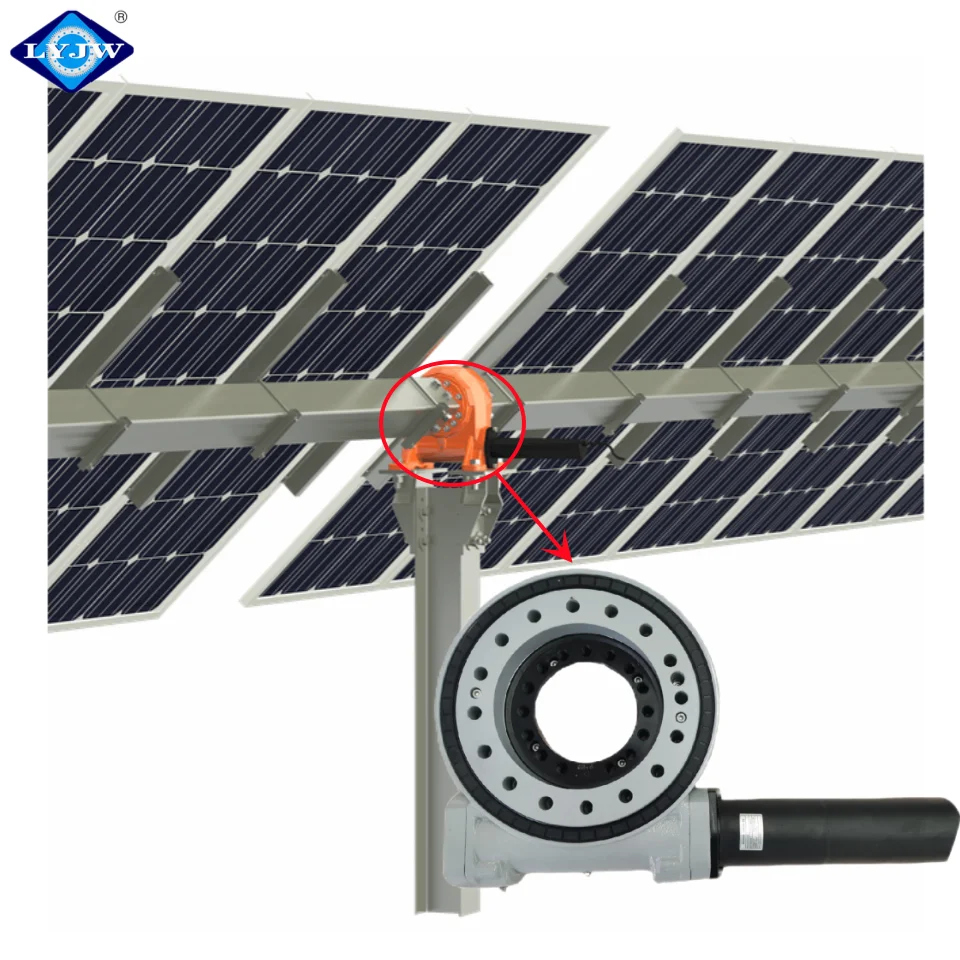 Luoyang JW Waterproof IP65 IP66 SE7 Slewing Drive Worm Drive Solar Tracker Enclosed Dual Axis Motor For Solar Panel