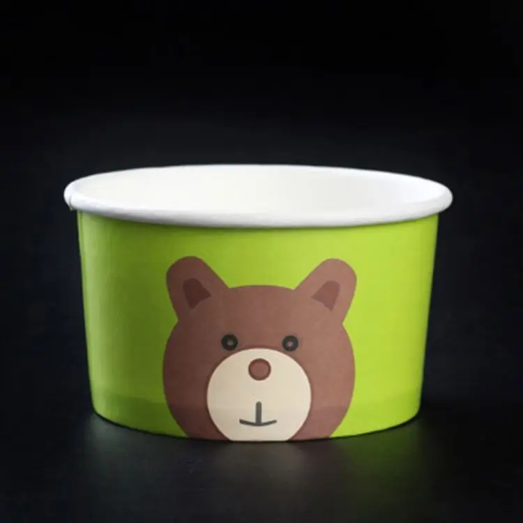 
6Oz Yogurt Double PE Coated Paper Bowl Ice Cream Cup For Ice Cream, Salad,Soup 