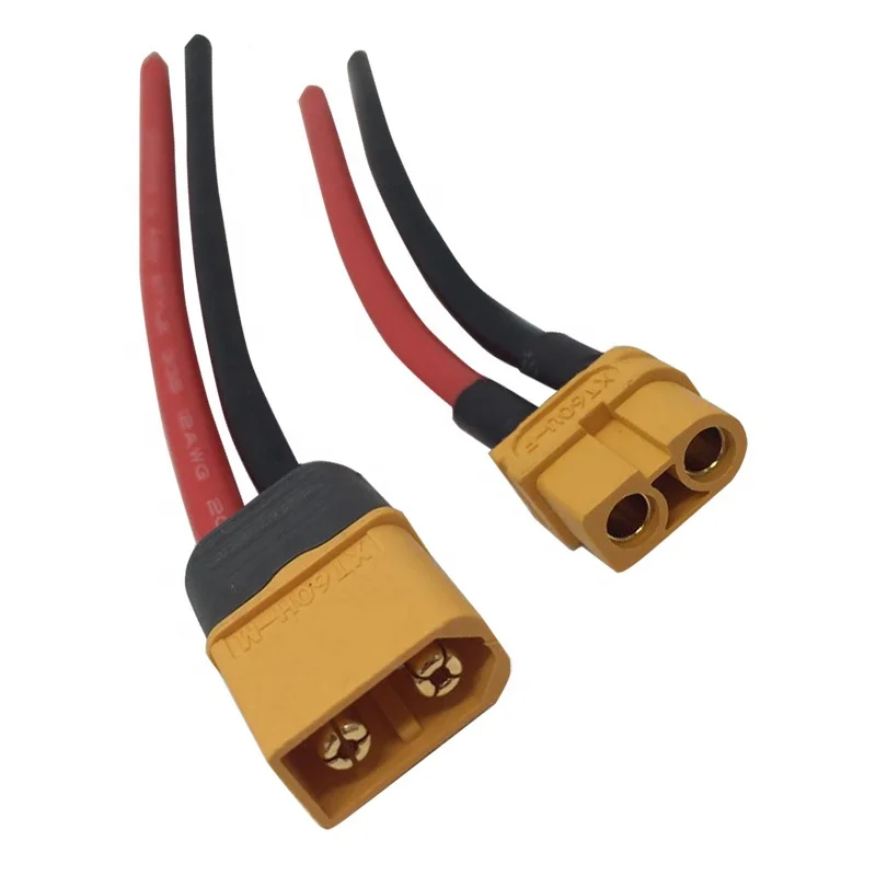 Custom XT60 female car wiring harness 2 hole butt plug cable connector wire for car parts