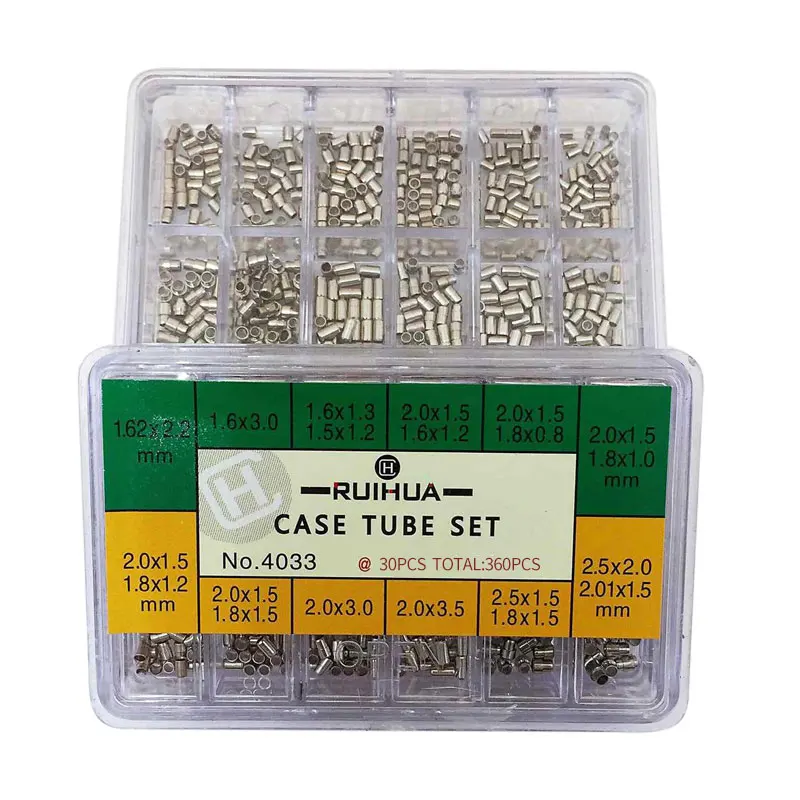 12 Sizes Stainless Steel Watch Case Tube Waterproof Pipes Set Assortment Repair Tools Part for Watch Crown