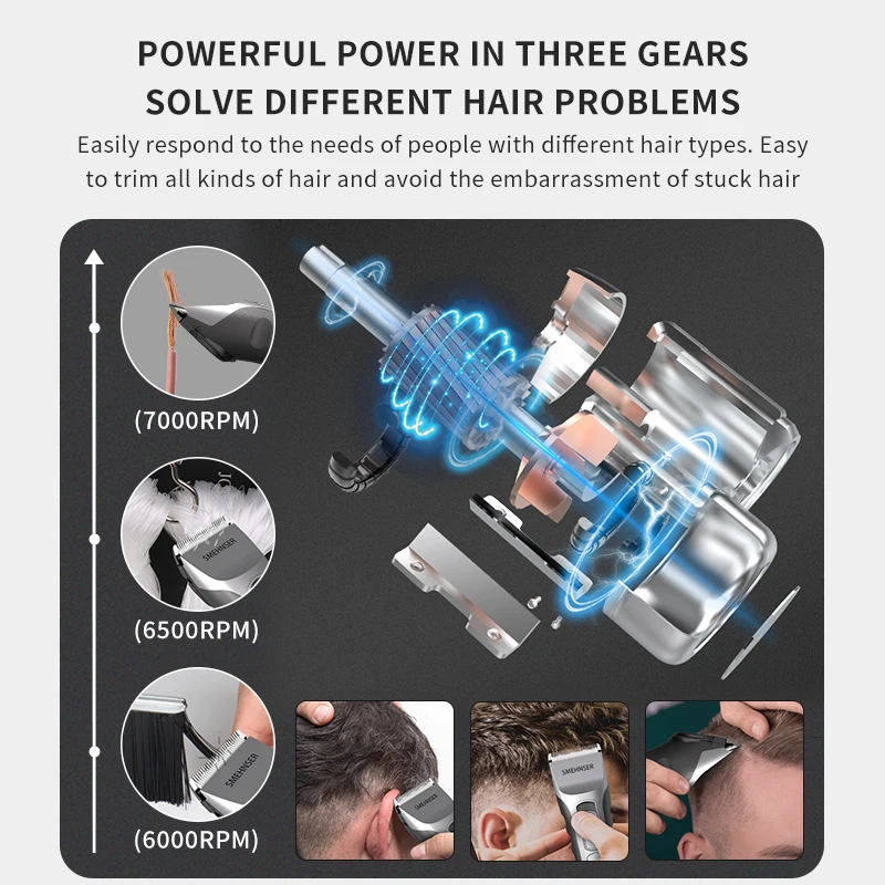 Best Electric Shavers Men Twin Blade Cordless Razor USB Rechargeable Shaving Machine Barber Trimmer