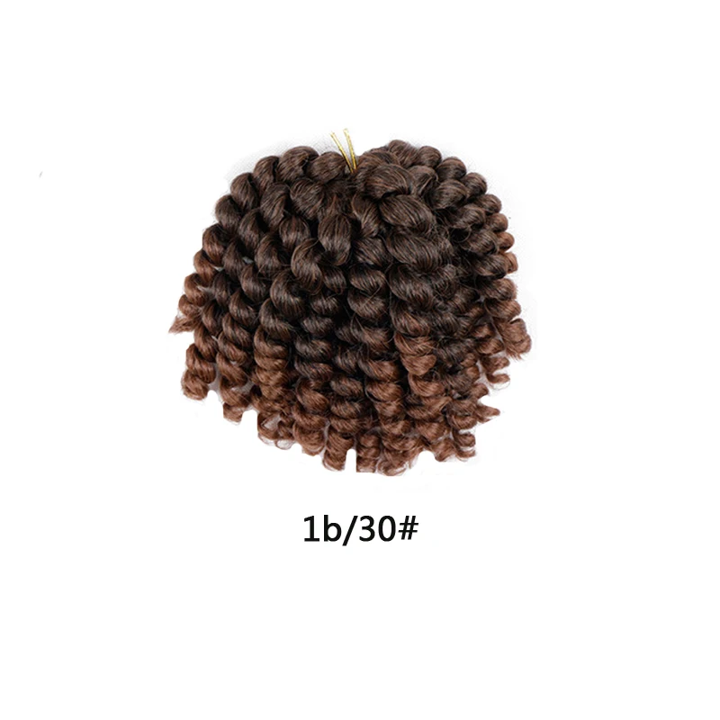 Ainizi Cheap Wholesale synthetic 8 inches wand curl crochet Hair extension braids for black women