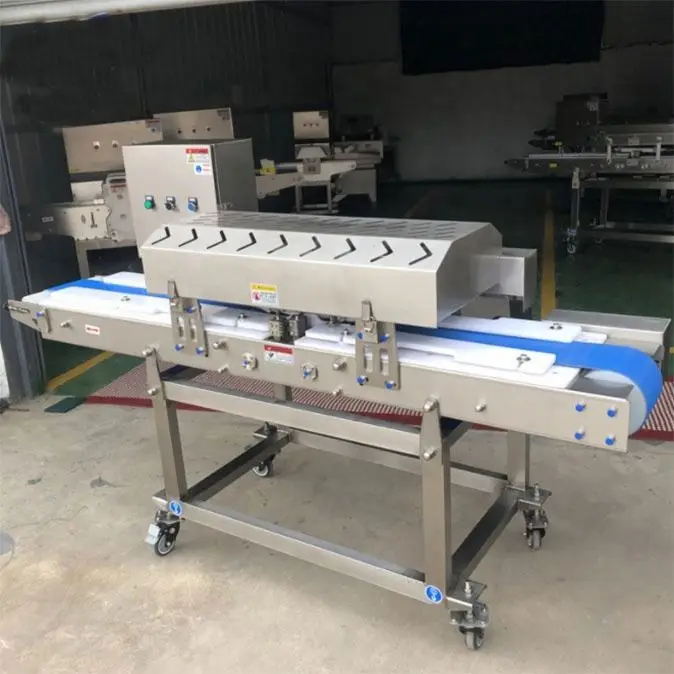 304 stainless steel belt conveyor Chicken Breast Filleting Machine small chicken breast horizontal fresh meat slicer