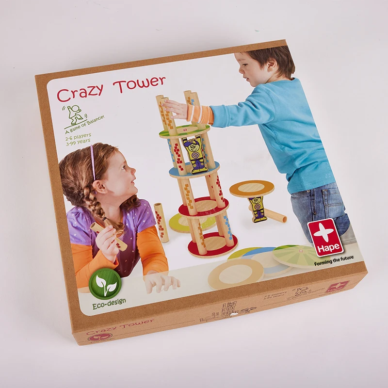 Hape DIY Tower Ball Game Educational Bamboo Toy Roller Ball Table For kids