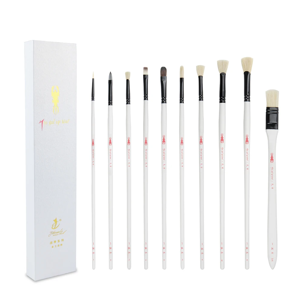 Premium brush set for acrylic oil watercolor face painting Custom Logo paint brush Professional brush set for acrylic watercolor