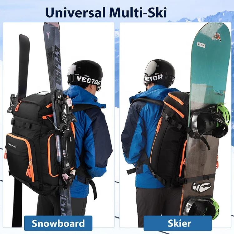 Winter Custom Ski Backpack Specifications Competitive Price Ski Backpack Waterproof Skiing Boot Touring With Airbag Backpack