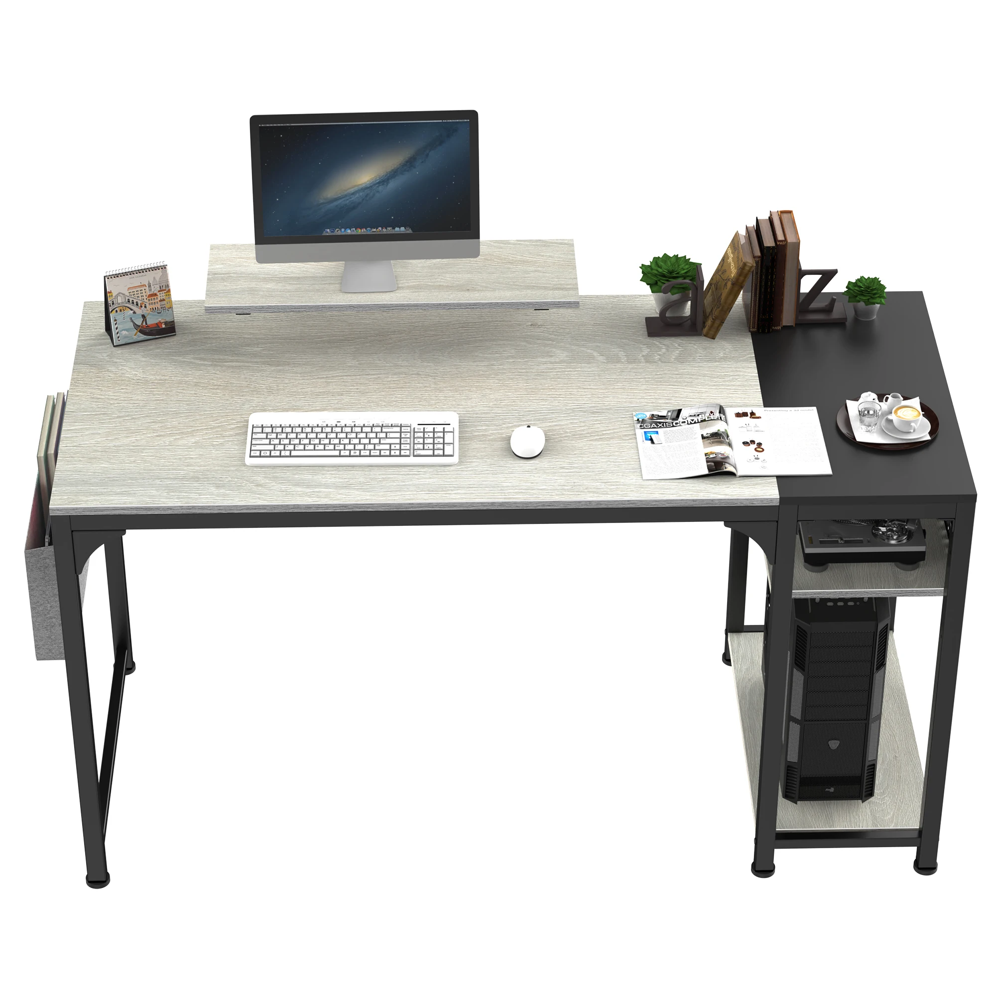 Office Pc Desk Black Metal Fine Furniture Wooden Computer Office Desk Design Metal Modern Morden Office Furniture Contemporary
