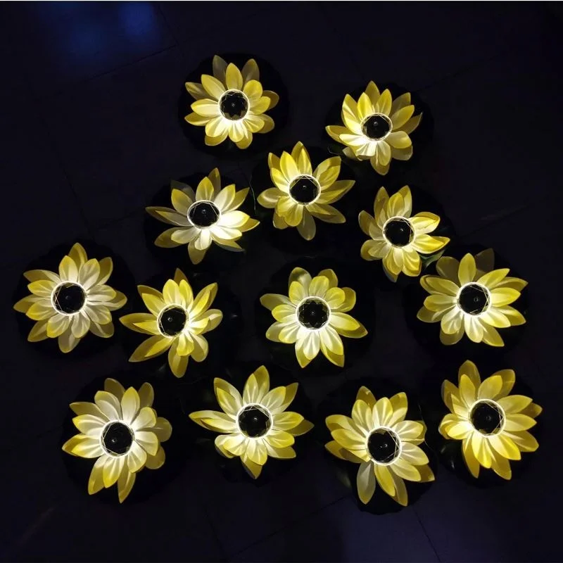 Shingel Lotus Flower Floating Light With Led