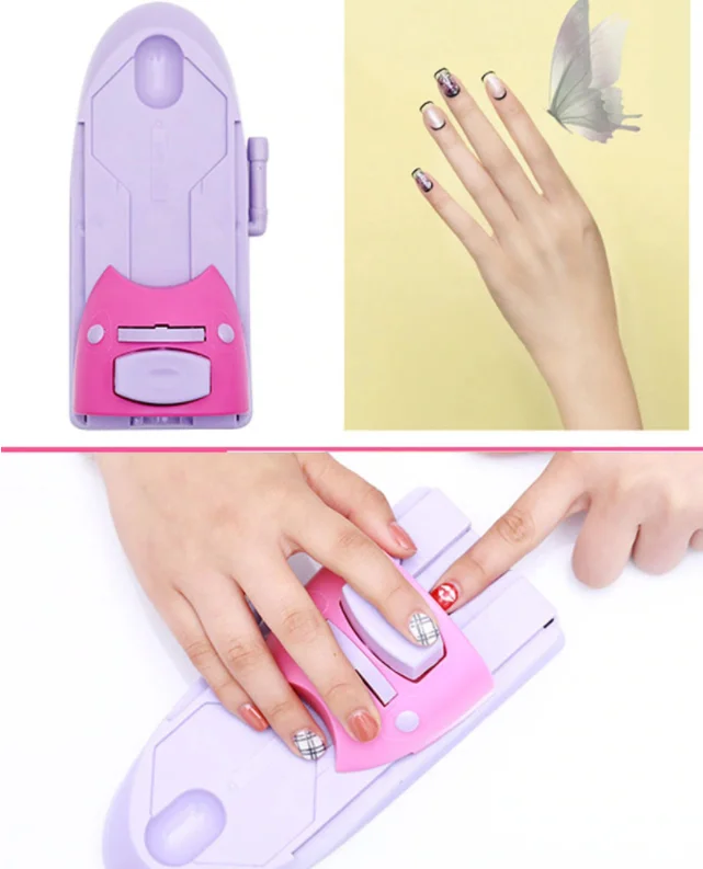 New style Manicure Machine Stamp Set Pattern Plates Scraper Free Gift 6pcs Metal DIY Press on Nails Nail Art Printer Printing Pl