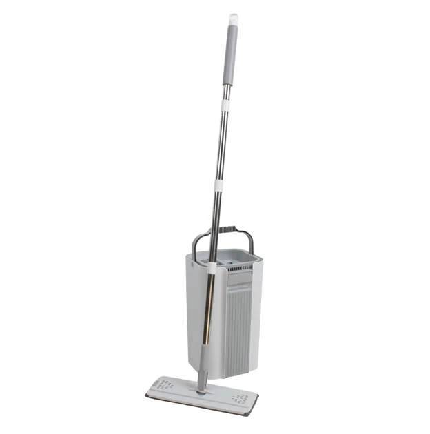 Cleaning Bucket and Mop Microfiber Flat Squeeze Cleaning Mop with Bucket