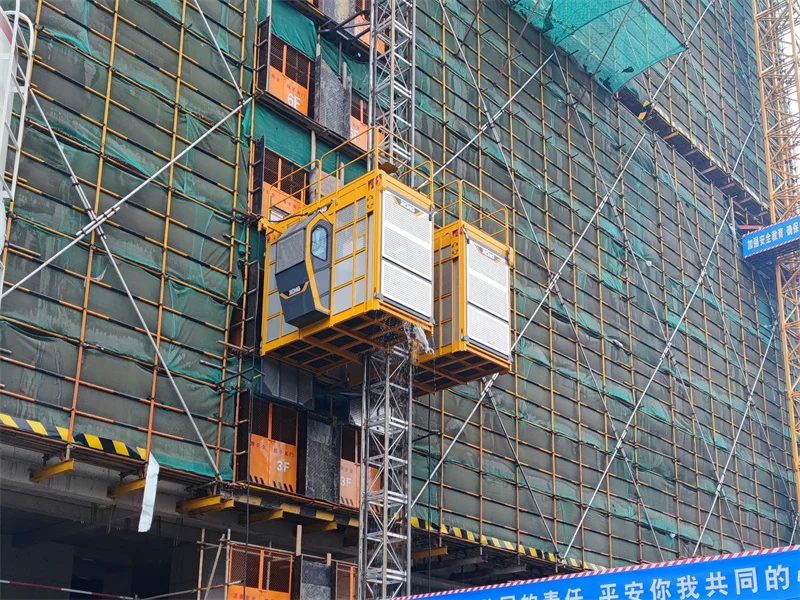 XCMG Official 4 Ton Double Cage Construction Elevator Hoist SC200/200 Lifter For Construction