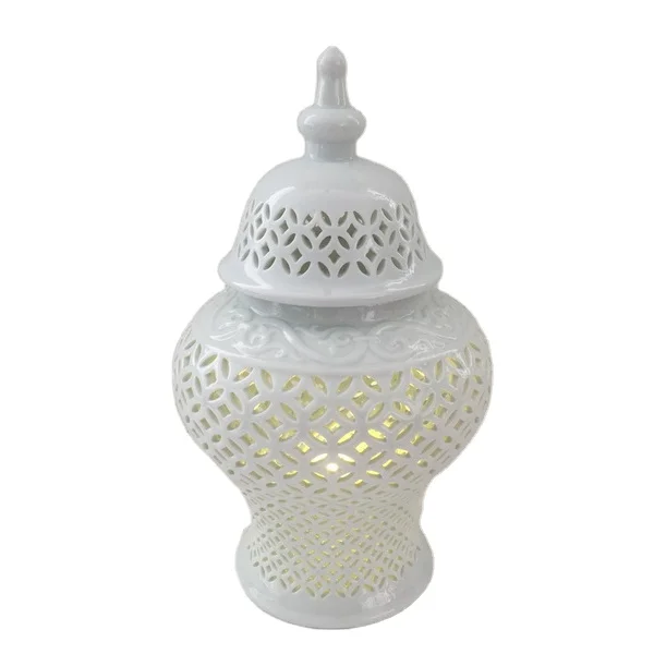 Wholesale Customized Cheapest Round Ceramic Ginger Jar Home Decor