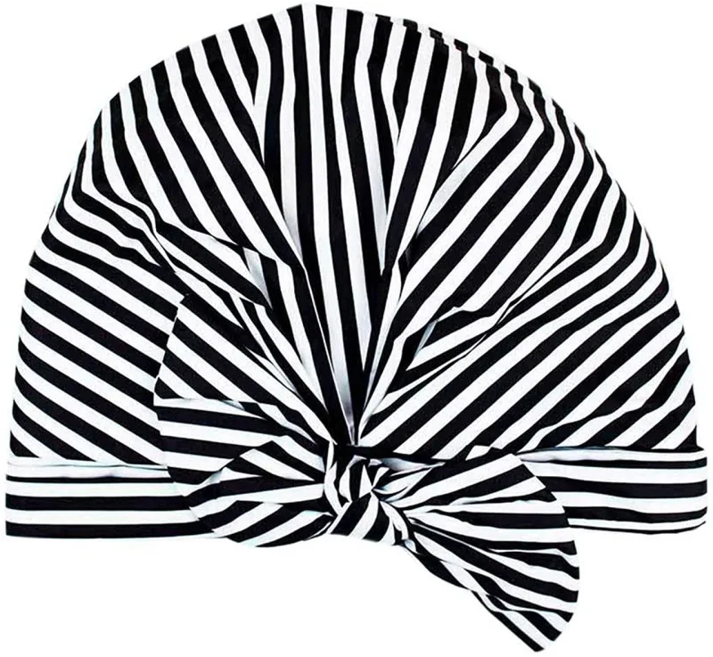 custom women luxury hot sale elastic adjustable size waterproof bow shower cap and environmentally friendly material