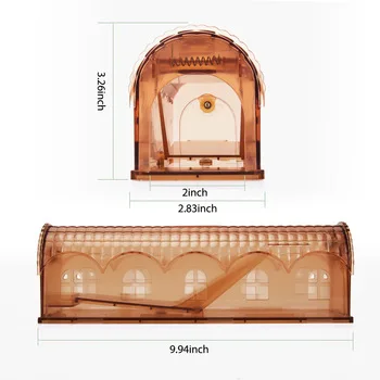 X-PEST Indoor Clear Plastic Automatic Mouse Catcher Rodents Cage AR09 Mice Rat Pest Control MouseTrap Live Mouse Trap Box