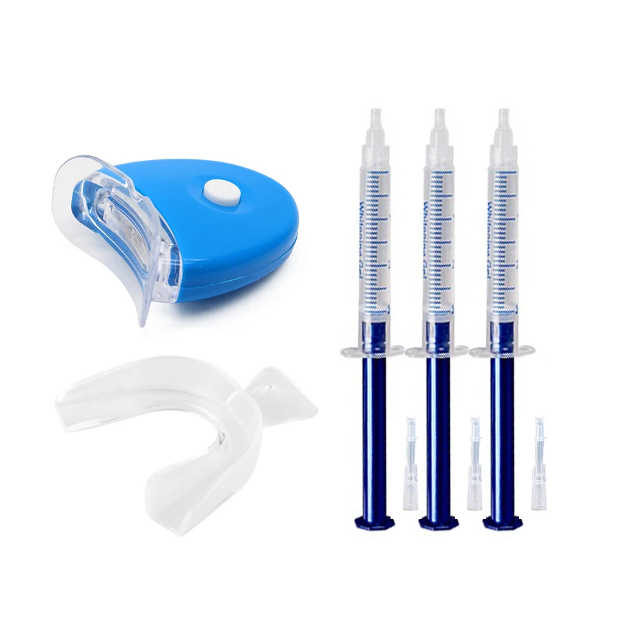 Chinese Factory supplier zoom whitening kit  private logo blue LED light teeth whitening kits with teeth whitening gel