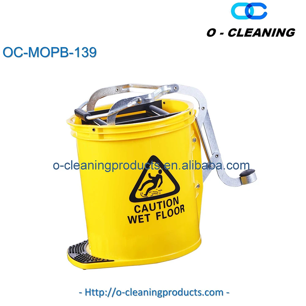  O-Cleaning 16L круглая Педальная роликовая швабра ведро на колесах голубая