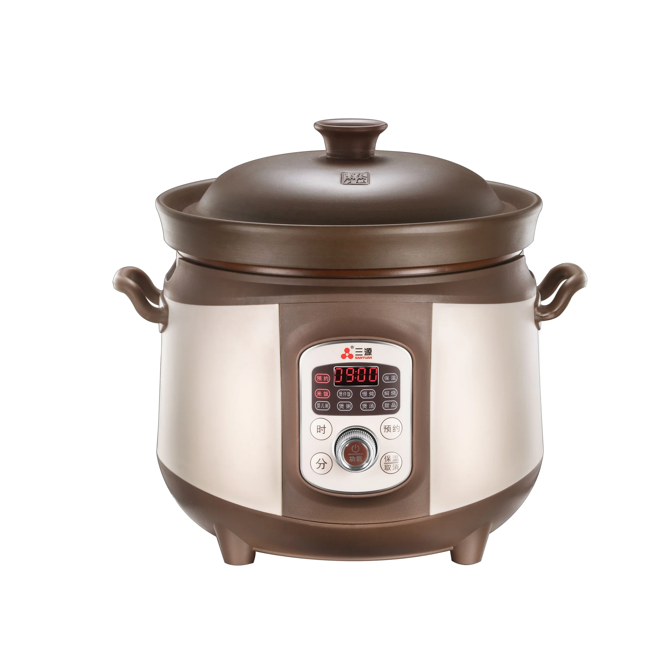 new design 5L white rice ceramic slow cooker soup pot stew slow cooker