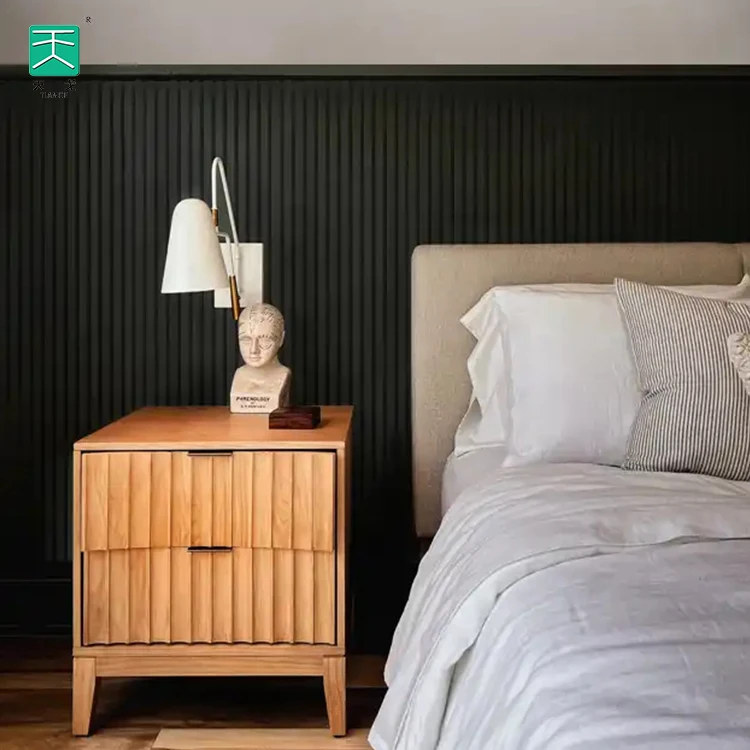 TianGe Acoustic Slat Wood Panels White Pvc Coating Baffle Ceiling Sound Proofing Felt Acoustic Panels