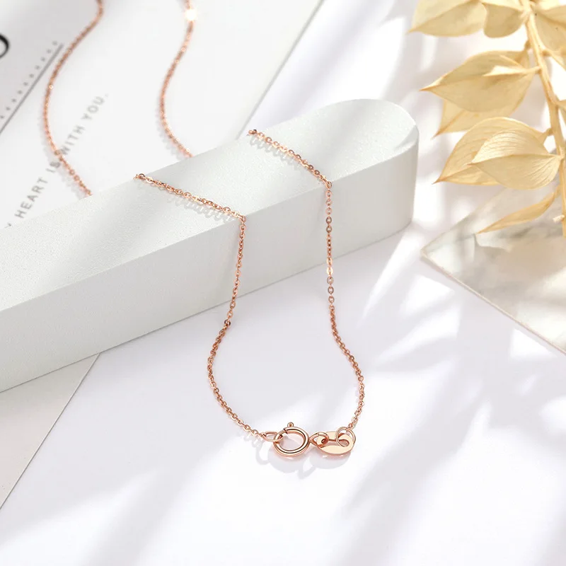 2022 New Ladies Necklace 18k Rose Gold Chain Necklace Fashion Jewelry Necklace