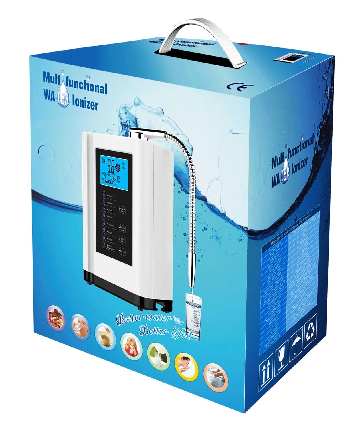 Multi-function Alkaline hydrogen Water Ionizer anti-oxidant ionized water machine hydrogen water generator machine