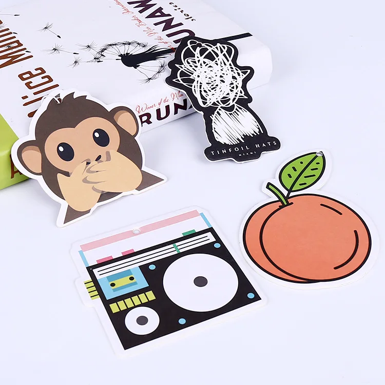 The best selling paper hanging car perfume card air perfume card paper freshener card with Logo printing