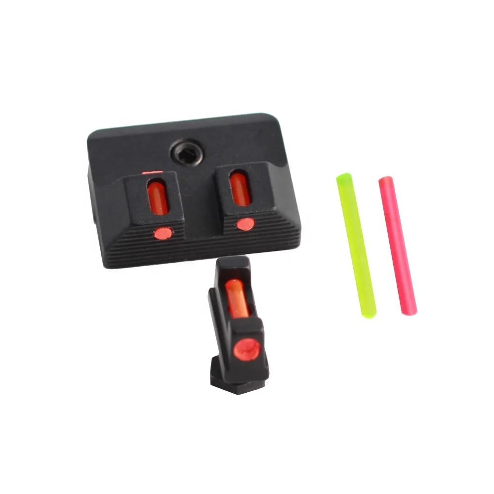 
Hunting 17 17L 19 22 23 24 26 27 33 34 35 38 39 Red Green Front Rear Fiber Optic Glock Sight Set 