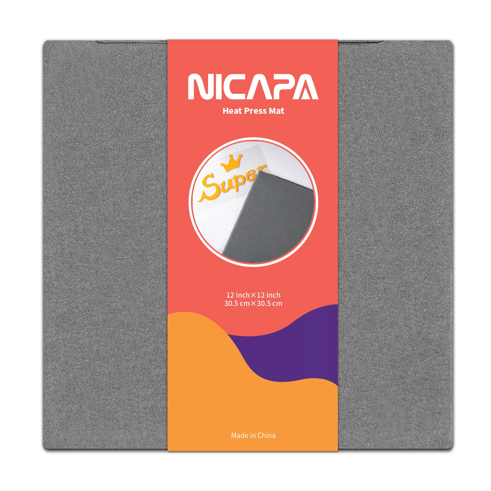 Nicapa Heat Press Mat for Cricut Easypress 12x12 inch Craft Vinyl Ironing Insulation Transfer Heating Mats