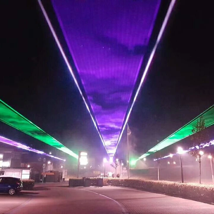 2022 Qixin наружная сцена 42kpps 30w rgb Полноцветный лазерный 3D логотип рекламные светильники