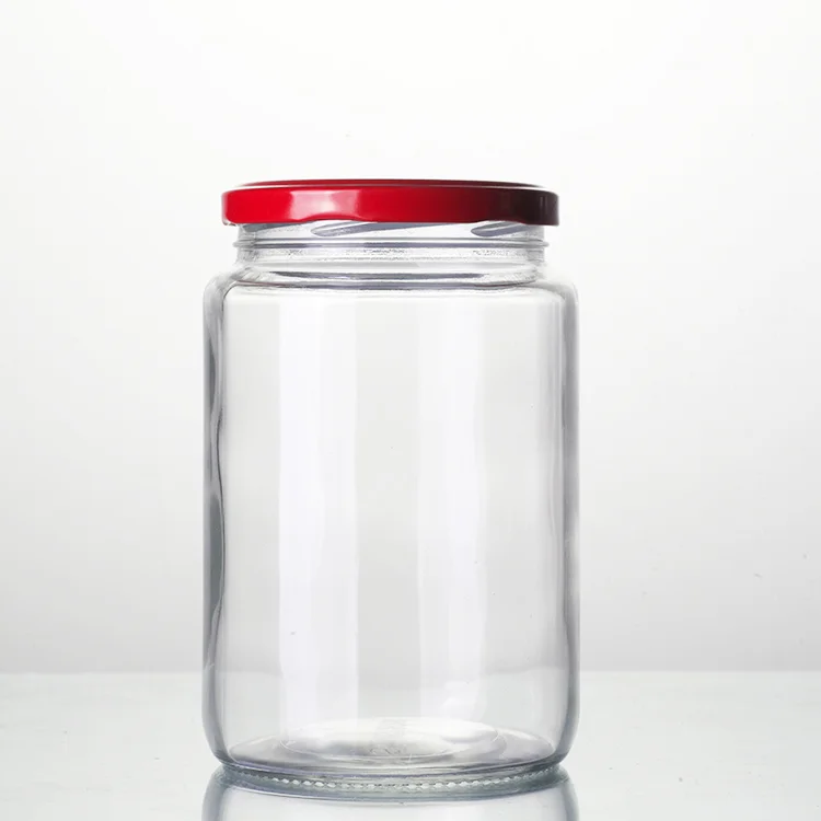 Big Size Metal Lug Lid 16oz 500ml Glass Containers Pint Jar Round Glass Canning Jars