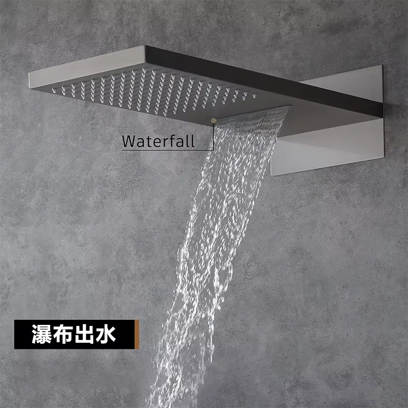 1008QH Contemporary Single-Handle Thermostatic Shower Panels Metered Bath Shower Faucets Ceramic Valve Bathroom Build-In Set