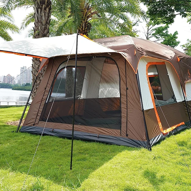 China custom wholesale large luxury family camping tent 4 people container tent prefabricated house tent