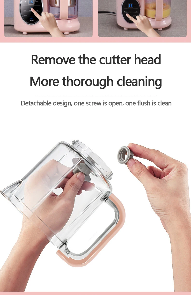 2021 New Electric Tritan Baby Multifunction Food Processor Household Steaming and boiling in one Food Mixer Blender