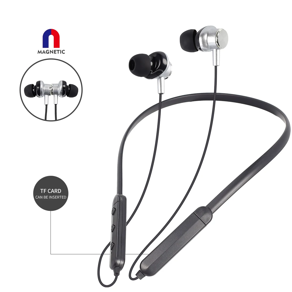
Magnetic type behind the neck headphone over ear lightweight headphones wireless neck band headphone 