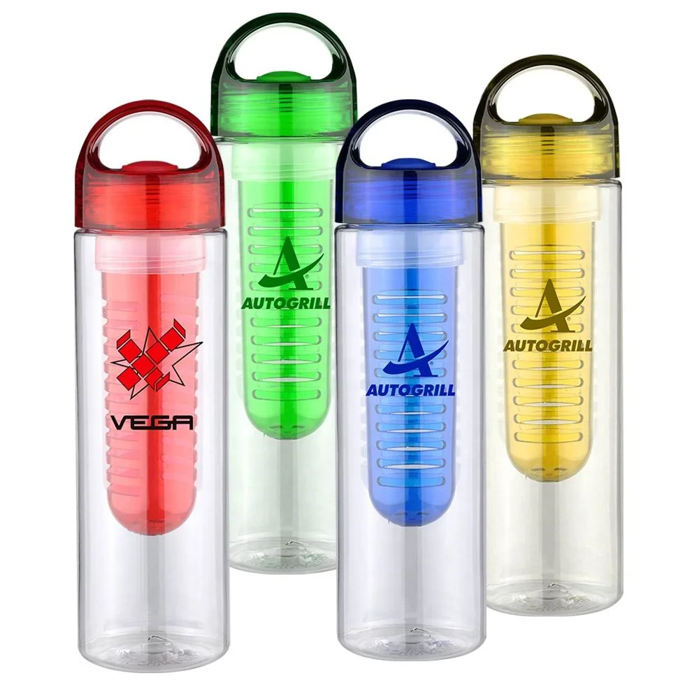 Popular Fruit Infuser Plastic Sport Water Bottle Drinkware Type Eco Friendly BPA Free for Drink Bicycle Gym Custom Gift 700ML