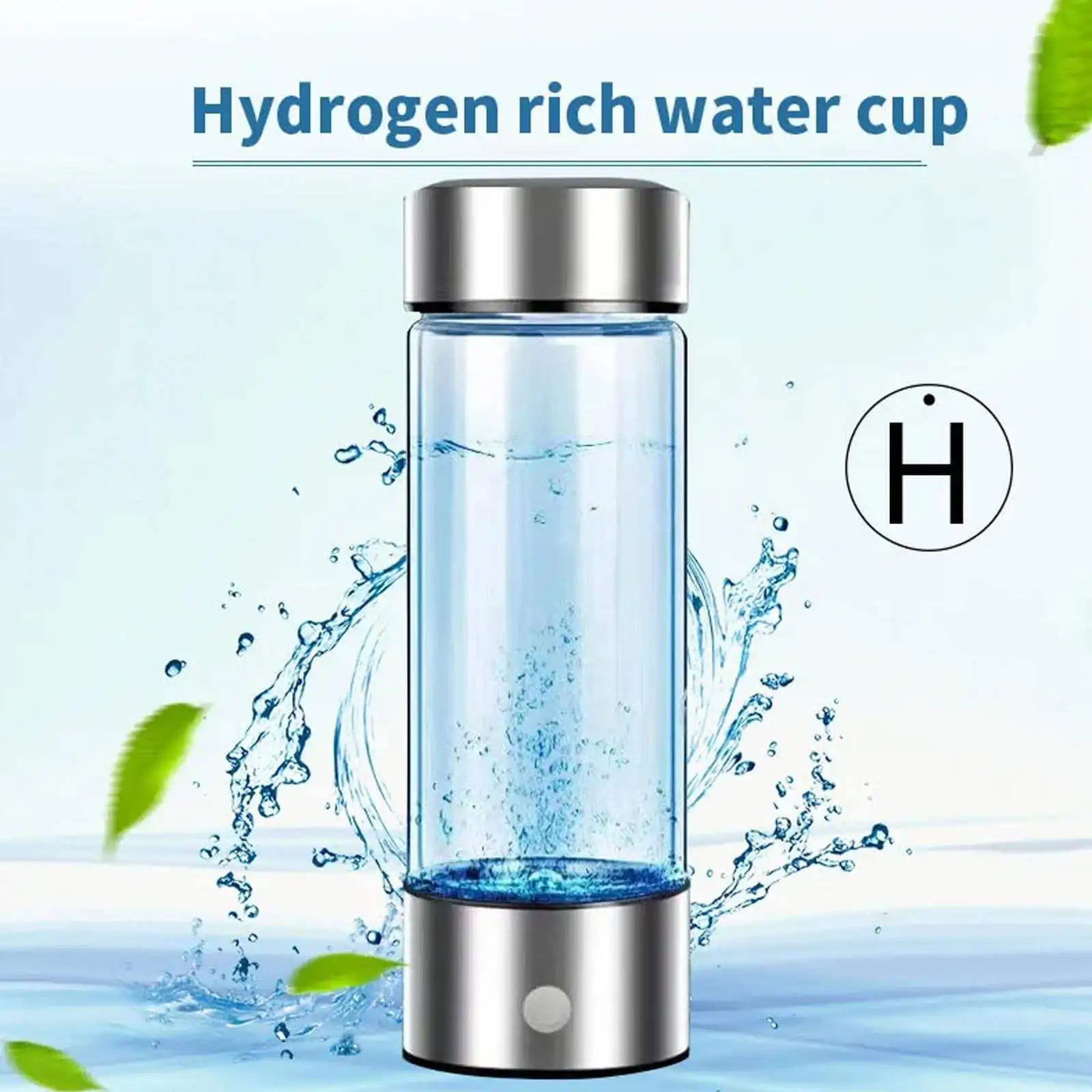 Rechargeable Hydrogen Water Generator Portable Hydrogen Water Ionizer Machine Hydrogen Water Bottle for Home Office Travel