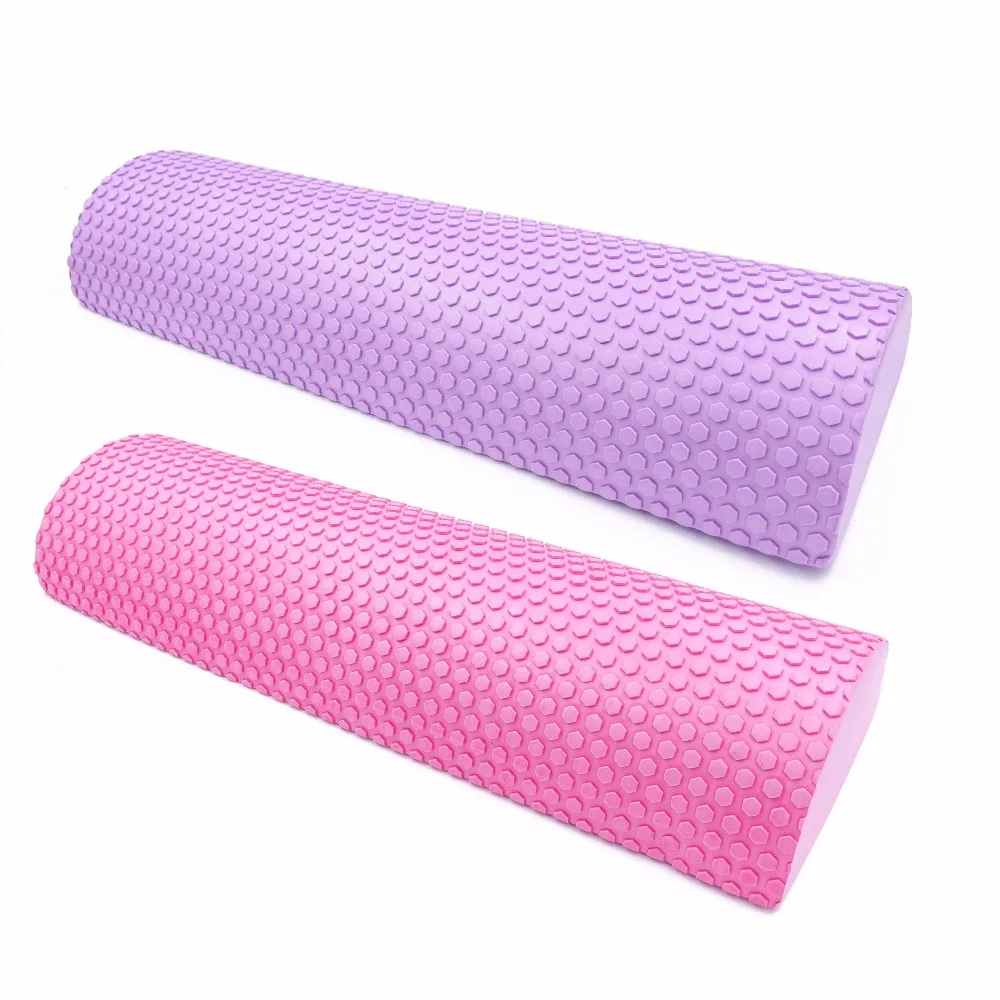 
30/45cm Half Round EVA Massage Foam Roller Yoga Pilates Fitness Equipment Balance Pad Yoga Blocks With Massage Floating Point 