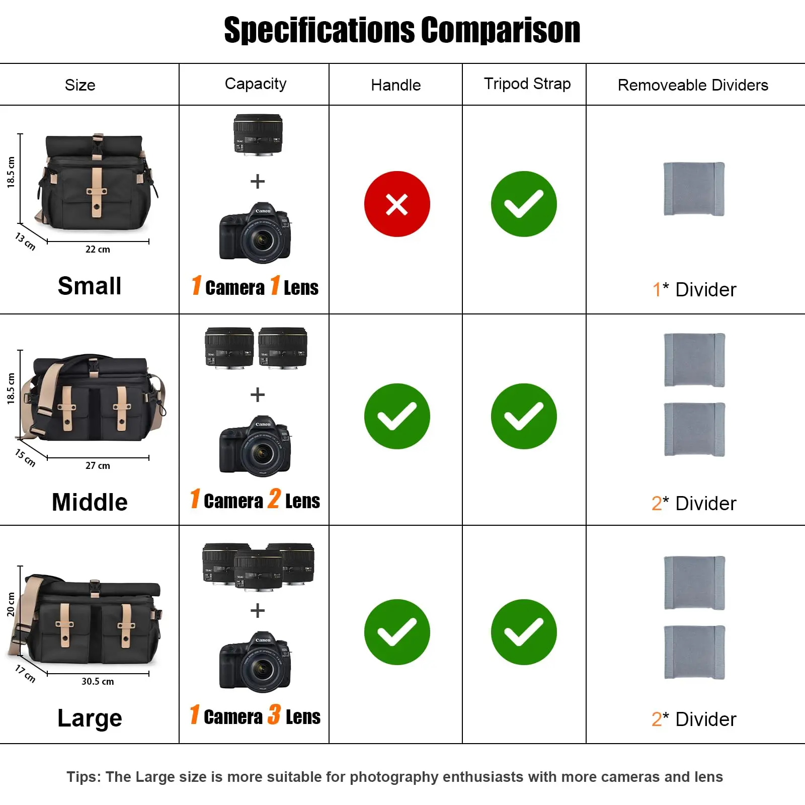 Cwatcun D90L Waterproof Leather Video Dslr Slr Digital Gear Photography High Quality CrossBody Top Roll Camera Messenger Bag