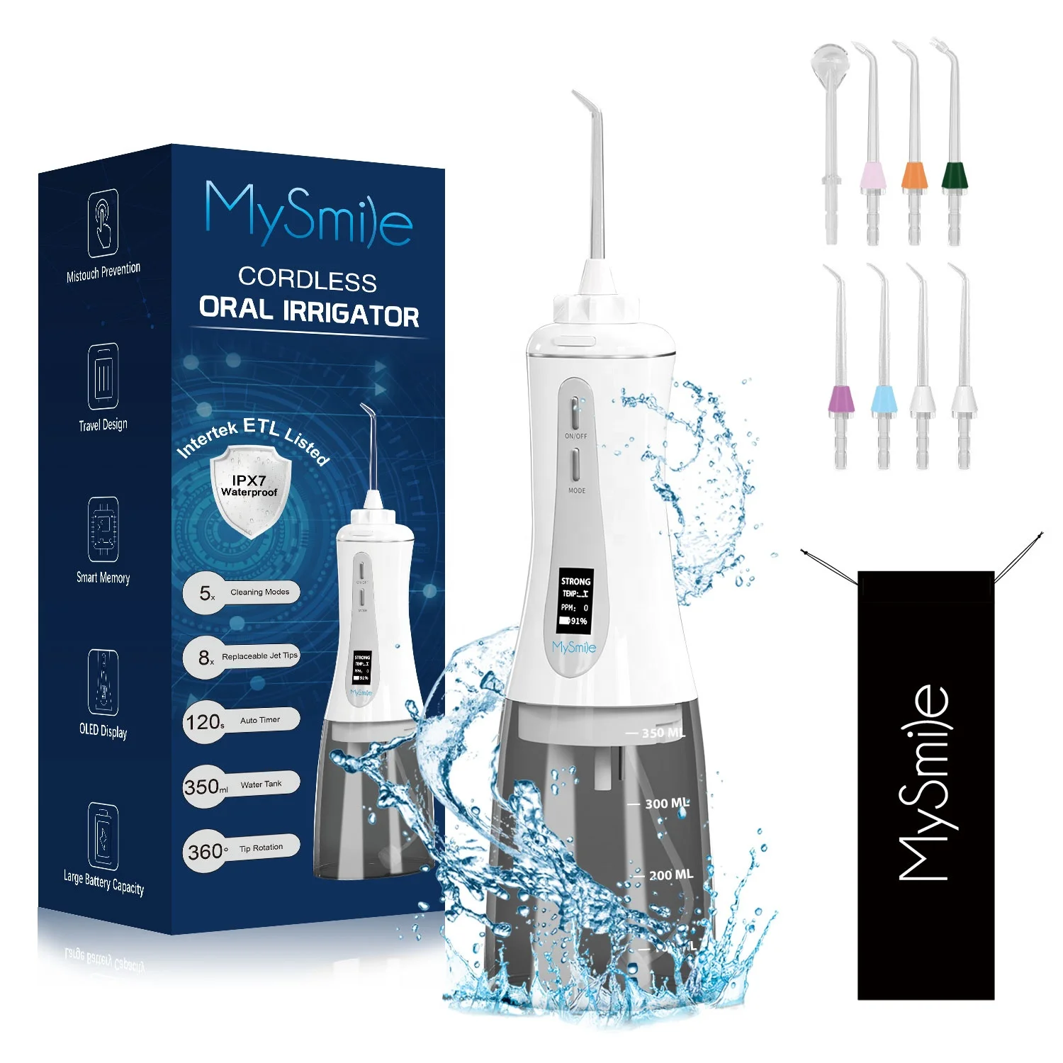 Private Label Waterproof Water Pick Teeth Cleaner Flosser Dental Electric Travel Tooth Cleaning Water Dental Flosser