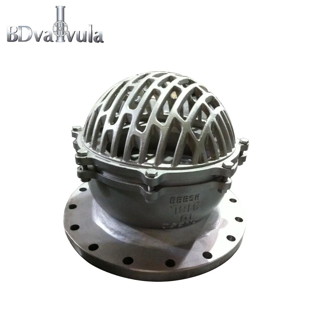  Black foot valve used in water treatment with stainless steel