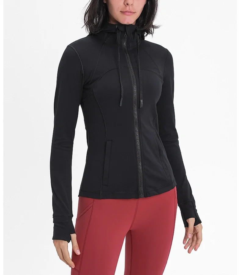 2024 Popular Fitness Hoodies Women Gym Long Sleeves Yoga Zip-up Jackets